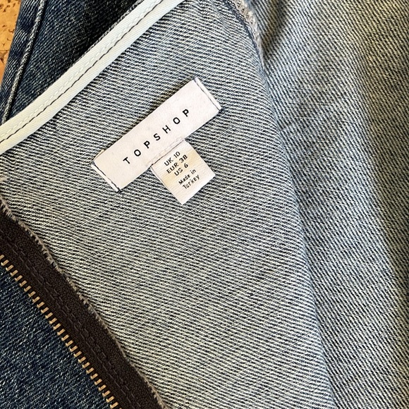 Topshop eyelet denim halter neck top US6 - Picture 5 of 5